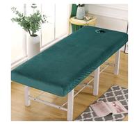 Copri Lettino Da Massaggio Lenzuolo con angoli for lettino da massaggio for salone di bellezza in velluto addensato, lenzuolo for massaggio delicato sulla pelle, copriletto SPA con foro(Green,190x80)