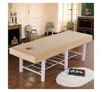 Copri Lettino Da Massaggio Lenzuolo con angoli for lettino da massaggio for salone di bellezza in velluto addensato, lenzuolo for massaggio delicato sulla pelle, copriletto SPA con foro(Camel,190x80)