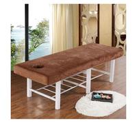 Copri Lettino Da Massaggio Lenzuolo con angoli for lettino da massaggio for salone di bellezza in velluto addensato, lenzuolo for massaggio delicato sulla pelle, copriletto SPA con foro(Coffee,190x80)