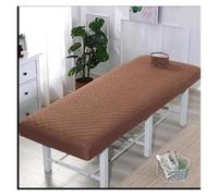 Copri Lettino Da Massaggio Lenzuolo con angoli trapuntato for salone di bellezza addensato, lenzuolo con angoli, copriletto for massaggi SPA, delicato sulla pelle, con foro for il respiro(Brown,180x60