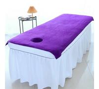 Copri Lettino Da Massaggio Lenzuolo di bellezza, lenzuola for salone, for massaggi, morbide, for spa, copriletto SPA con foro(Purple,60x90cm)