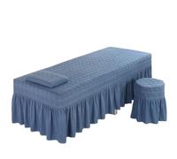 Copri Lettino Da Massaggio Lenzuolo for massaggio di bellezza Lenzuolo elastico for spa Copriletto for tavolo da salone Lenzuolo for lettino da massaggio Copriletto for bellezza con foro(Blue,80x190cm