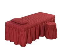 Copri Lettino Da Massaggio Lenzuolo For Salone Di Bellezza, Materasso Trapuntato Spesso, Copriletto For Gonna Da Letto, Breve, Con Foro For Il Viso(4,190cm x 80cm)