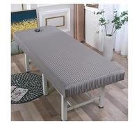 Copri Lettino Da Massaggio Lettino da massaggio Cove Cosmetico elastico Salone di bellezza Lenzuolo Lenzuola Fascia Massaggio Copriletto SPA con foro for il viso(Grey,180x60)
