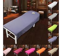 Copri-lettino da massaggio Premium per SPA - Lenzuolo per divano da salone durevole e facile da pulire, con apertura per il viso, adattamento elastico per cliniche di bellezza (Dimensioni: 75cm * 190c