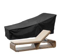 COPRI LETTINO PRENDISOLE 210D NERO 210X75X80CM COPRI SDRAIO DA GIARDINO RESISTEN