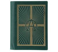 Copri lezionario vera pelle Alfa e Omega, Verde