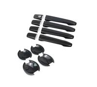 Copri Maniglia per Porta Compatibile Con Per Outlander Per Lancer Per Asx 2008-2020 Adesivo Cromato Copri Maniglia Portiera Fibra Carbonio(Handlebowl 0 button)