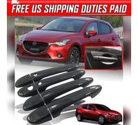Copri maniglia per porta Foro senza chiave in carbonio nero per Mazda2 DL...