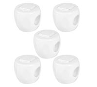 Copri Maniglia Porta Pp Bianco 5 Pezzi per Pomello Tondo | Cover Antistatica, Formato per Impugnatura Standard, Confezione da 5 Unità