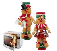 Copri maniglie per porte natalizie, Copri maniglie per porte natalizie da cucina - 2x maniglia per porta del frigorifero della lavastoviglie Gingerbread Man, maniglia per porta del frigorif