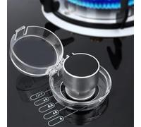 Copri manopole per stufe a gas, resistenti al calore, in PS per ridurre il rischio di accensione accidentale nelle cucine familiari e nelle aree di cottura (bianco)