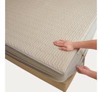 Copri Materasso con Angoli Matrimoniale/Singolo Cotone 60X120,70X140,140X190/200,160X190/200 Proteggi Materasso Trapuntato Traspirante Lavabile Lenzuolo Fodera Materasso Fino a 30cm(70x180cm,Gray B)