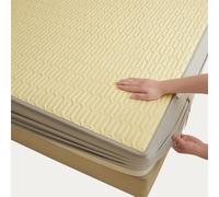 Copri Materasso con Angoli Matrimoniale/Singolo Cotone 60X120,70X140,140X190/200,160X190/200 Proteggi Materasso Trapuntato Traspirante Lavabile Lenzuolo Fodera Materasso Fino a 30cm(137x200cm,Yellow)