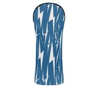 Copri mazza da golf con bulloni fulmini blu e bianchi, impermeabili, con etichette intercambiabili n. per driver, legni e ibridi