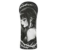 Copri mazza da golf per ragazze gotiche anime per Halloween, impermeabili, con targhetta numerica, per conducente, in legno fairway ibrido