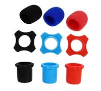 Copri Microfono in Spugna Antiscivolo 9 Pezzi per Microfono | Sponge e Silicone, Protegge da Rotolamento e Vibrazioni, Nero Rosso Blu Colore Casuale