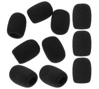 Copri Microfono in Spugna Nero, 10 Pezzi per Microfoni Lapel | Riduce Rumori e Effetto Pop, per Sale Riunioni e Fiere, Ricambi per Voce Chiara