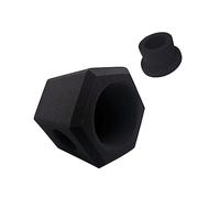 Copri Microfono in Spugna Nero, Antivento per Canto e Registrazione | Riduce il Rumore del Vento, Favorisce una Buona Resa Sonora, Accessorio per Microfono 20x18x13,4cm