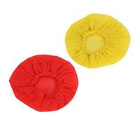 Copri Microfono Monouso da 100 Pezzi, Copertura per Microfono in Tessuto Non Tessuto Cappuccio Protettivo per Microfono Portatile per KTV Home Karaoke Bar Notizie Intervista(Rosso Giallo)