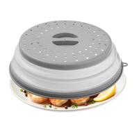 Copri Microonde Pieghevole Riutilizzabile Ventilato Sicuro Gadget Cucina | Coperchi Alimenti Microonde Paraschizzi Per Verdura Frutta Casa Cucina Lavello Frigo Preparazione Pasti Medio*grigio