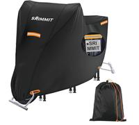Copri Moto da Esterno,Copertura Moto per Esterno in Tessuto Oxford 420D,con Finestra Targa Trasparente,4 Strisce Riflettenti,3 Fibbie Antivento,Impermeabile,Antivento,Antipolvere(L 205 X 95 X 110CM)