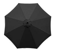 Copri Ombrellone Da Giardino 6/8 Stecche,Poliestere Impermeabile Anti-UV,Ombrellone Da Mercato Per Balcone Piscina Terrazza E Vari Spazi Esterni-Solo Telo.(Black,9.8ft 8rib)
