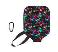 Copri Paddle pickleball Racchetta Ink Splash pickleball Paddle Cover | Universale con cerniera Custodia per racchetta da pickleball Per Allenamento Fits Most Rackets L'uso Esterno