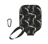Copri Paddle pickleball Racchetta White Light-Ning pickleball Paddle Cover | Universale Impermeabile pickleball Covers Per L'uso Esterno sport Fits Most Rackets