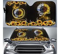 Copri Parabrezza per Car Pieghevole Parasole Auto Parabrezza Portabile Copri Vetro Car Universale per SUV Camion Estate Girasoli con Farfalla Tu Sei Il Mio Raggio di Sole L