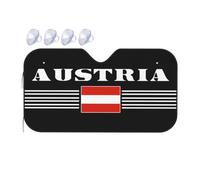Copri Parabrezza per Car Pieghevole Parasole Auto Parabrezza Portabile Copri Vetro Car Universale per Estate Camion SUV Austria Bandiera Austriaca M