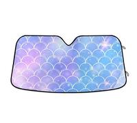Copri Parabrezza per Car Portabile Parasole Auto Parabrezza Impermeabile Copri Vetro Car Universale per SUV Camion Estate Coda di Sirena Kawaii - Scaglie Colorate M