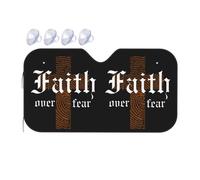 Copri Parabrezza per Car Portabile Parasole per Auto Pieghevole Parasole Auto Parabrezza Universale per Camion Estate SUV Oltre La Paura E La Croce M