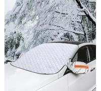 Copri Parabrezza per Peugeot 107/3-türer (Bj.2005-2014),Copri Parabrezza per Auto Inverno,Auto Protezione Solare,Copertura Parabrezza con Magnete per Cinghia Fissa,2