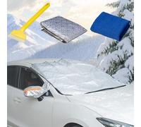 Copri Parabrezza Ripiegabile Con 9 Magneti - Parasole Auto Anteriore Contro i Raggi UV - Adatto per la Maggior Parte dei Veicoli, 190cm x 148cm x 116cm (Arancione)