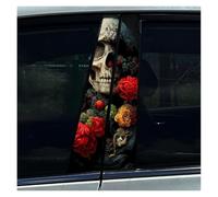 Copri-parasole Fai Da Te Per Colonna Centrale Auto Con Motivo A Testa Di Morto Adesivi Per Auto Decorazioni A Fumetti Graffi Autoadesivi fai da te(Type F)