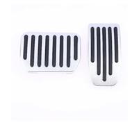 Copri Pedali Auto Per Copripedali Per Tutte Stagioni Modello 3/Y Set Pastiglie Freno Accelerator Metallo Antiscivolo Facile Aggiornamento(Silver)