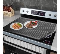 Copri Piano Induzione 71 x 51 cm, Coperchio per piano cottura in silicone per fornelli elettrici, nero tappetino protezione piano induzione