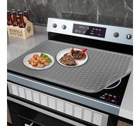 Copri Piano Induzione 71 x 51 cm, Protezione coperchio per piano cottura in silicone per fornelli elettrici, grigio tappetino per piano induzione