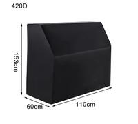 Copri Pianoforte Verticale Nero per Copertura Completa Antipolvere 153x60x110cm