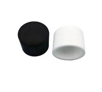 Copri piedino con tappi terminali rotondi in PVC | Protezione for tubi for mobili di diverse dimensioni(Black,25.7mm)