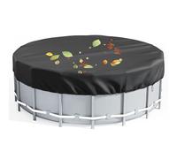 Copri Piscina Sicurezza | Copertura Solare Rotonda per Piscina | Coperta Ripiegabile Antipolvere Accessori Vasca Idromassaggio per Esterni Giardino Cortile
