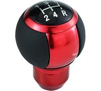 Copri pomello del cambio per auto Per maggior parte veicoli automobilistici manuali Testa della manopola cambio per Testa leva pelle PU leggera con trasmissione a sfera a 5 velocità Copertura( Red)