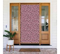 Copri porta alla moda con stampa leopardata rosa, decorazione decorativa per interni ed esterni, primavera, estate, autunno, inverno, Halloween, Natale, decorazioni per la casa