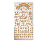 Copri porta arcobaleno, decorativo, giocoso gioioso emoticon felice viso impronta mano gentilezza pastello con corda da appendere copertura per porta decorazione per la casa per portico parete interni