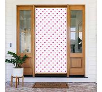 Copri porta con stampa a pois rosa acceso, decorazione per interni ed esterni, primavera, estate, autunno, inverno, Halloween, Natale, decorazioni per la casa