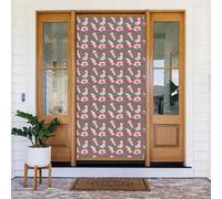 Copri porta natalizia per porta d'ingresso, divertente cartone animato carino Axolotl Pink_C Autunno Inverno Copertura per porta Banner Appeso Sfondo per esterni interni Eve Portico Decorazioni da
