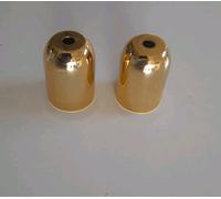 Copri portalampada 2 Pz in metallo Bagno Oro Porta lampada LAMPADINA E27 Coppia