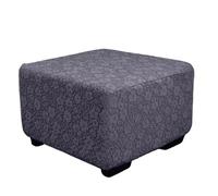Copri pouf Fodera Poggiapiedi Quadrato 30×30 33×33 60×60 70×70 80x80 Copertura Ottomana,Copripouf con Fondo Elastico,Traspirante e Morbido Elastico per Sgabello Protettivo(Color4,80x80cm/32x32in)