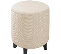 Copri Pouf Fodera Poggiapiedi Rotondo Copri Pouf Elasticizzato Velluto Copri Ottomano 40x40/60x60/80x80 /50x50 Copertura Dell'Ottomano Rimovibile Lavabile Copri Pedaliera per Soggiorno ( Color : #20 ,